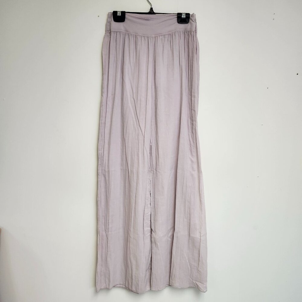 European Culture Women's Lilac Wrinkle Look Pants Size M